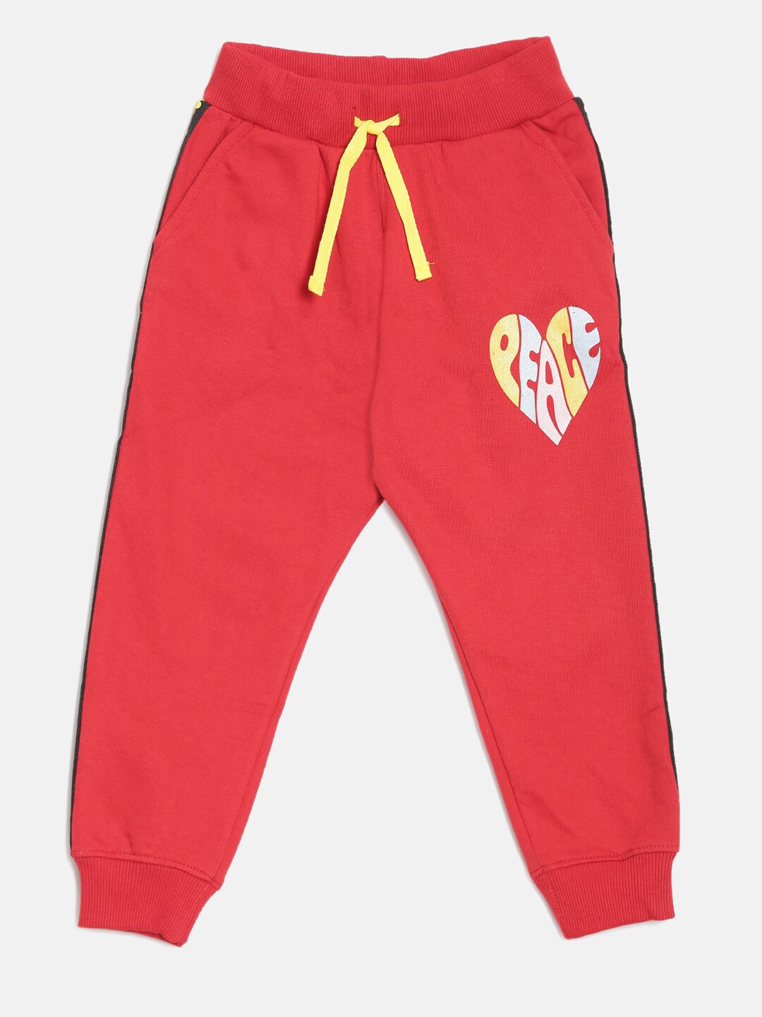 

DIXCY SCOTT Slimz Girls Typography Printed Joggers, Red