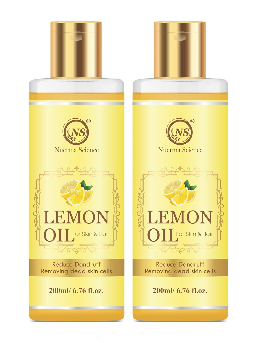 

Nuerma Science 2-Pcs Lemon Oil For Skin & Hair - 200ml Each, Yellow