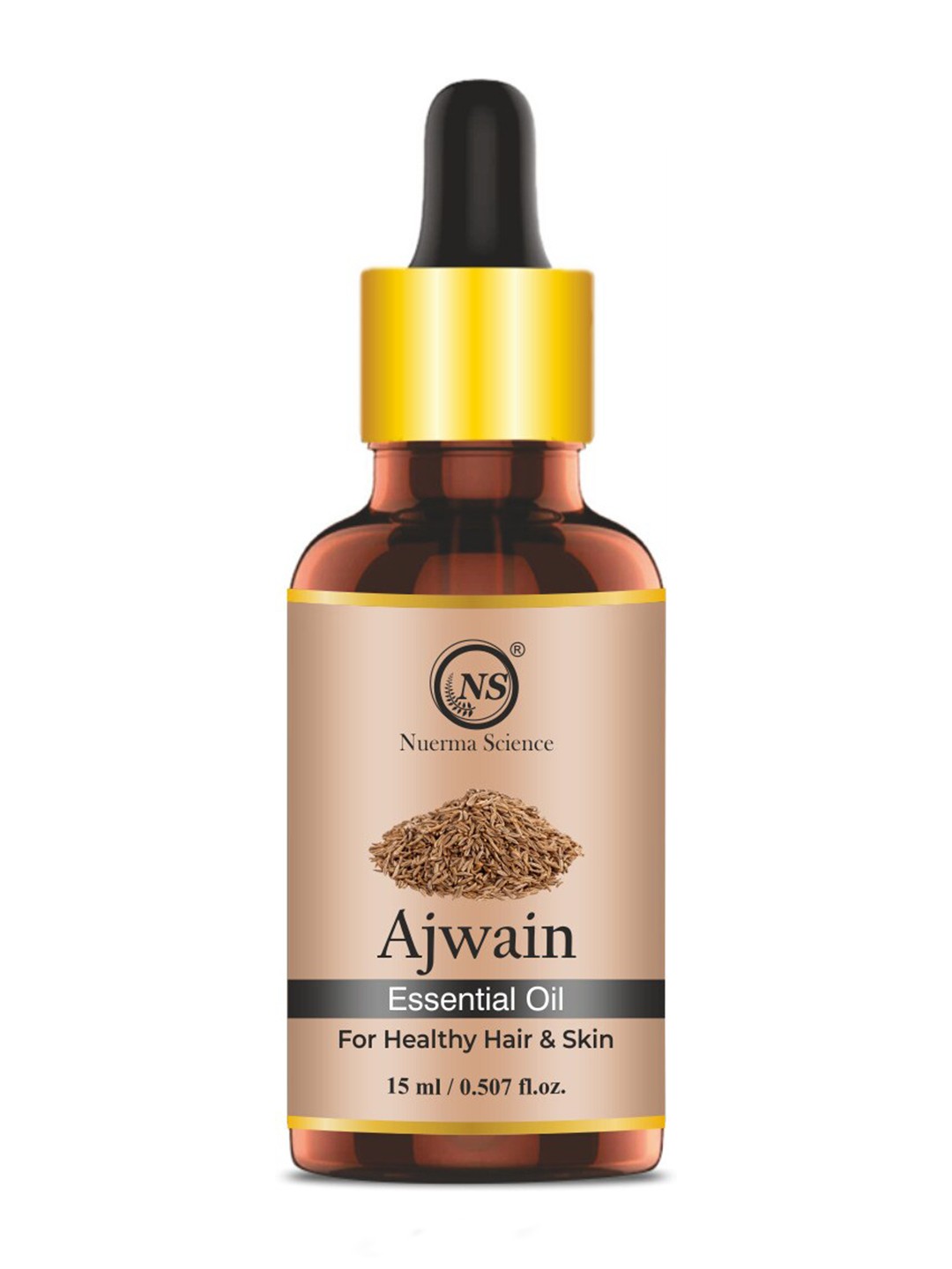

Nuerma Science Ajwain Essential Oil for Skin & Hair Care - 15ml, Beige
