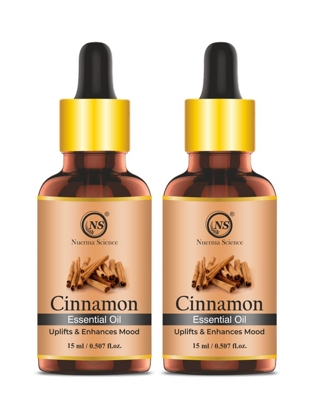 

Nuerma Science Set of 2 Cinnamon Pure Essential Oil - 15 ml each, Orange