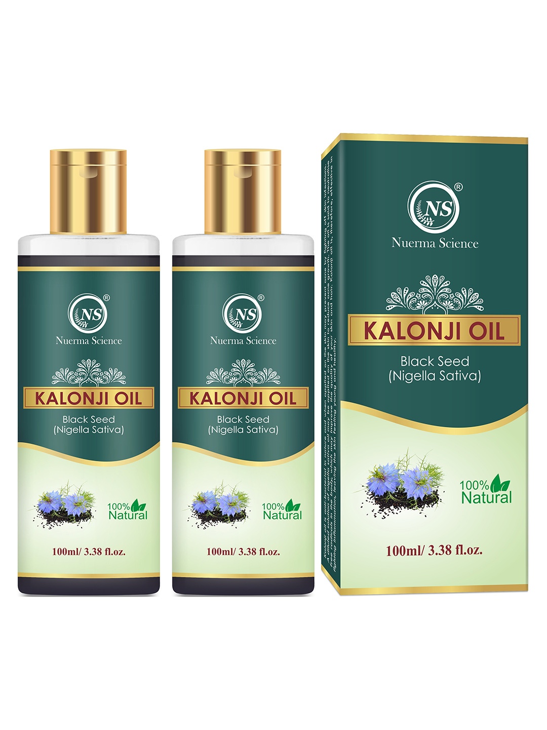 

Nuerma Science 2-Pcs Kalonji Oil With Black Seed - 100ml Each, Na