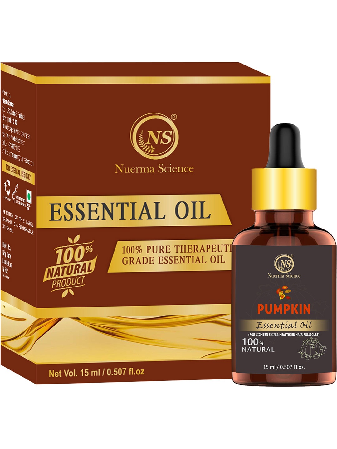 

Nuerma Science Pumpkin Essential Oil - 15ml, Brown