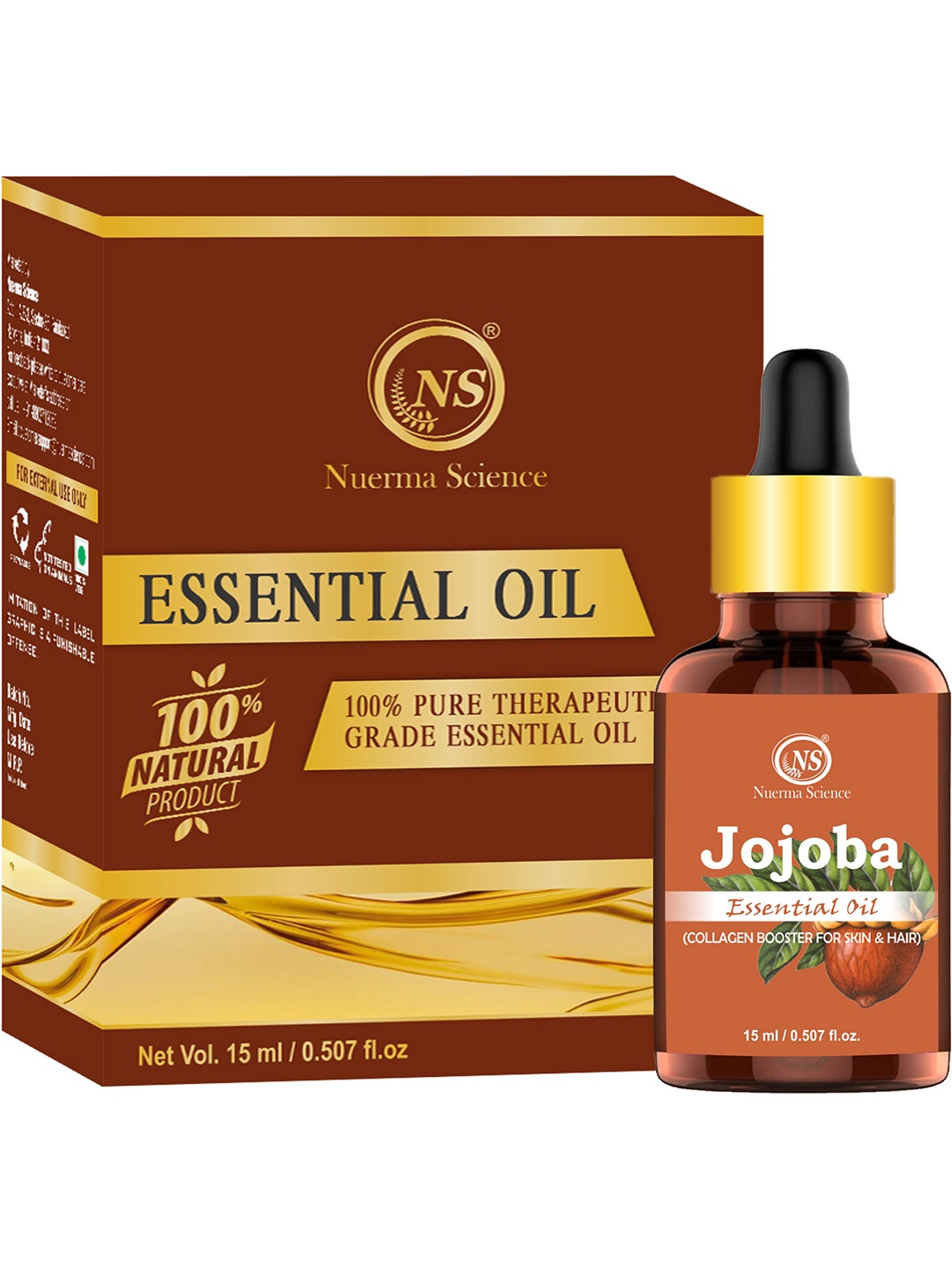 

Nuerma Science Jojoba Essential Oil - 15ml, Brown