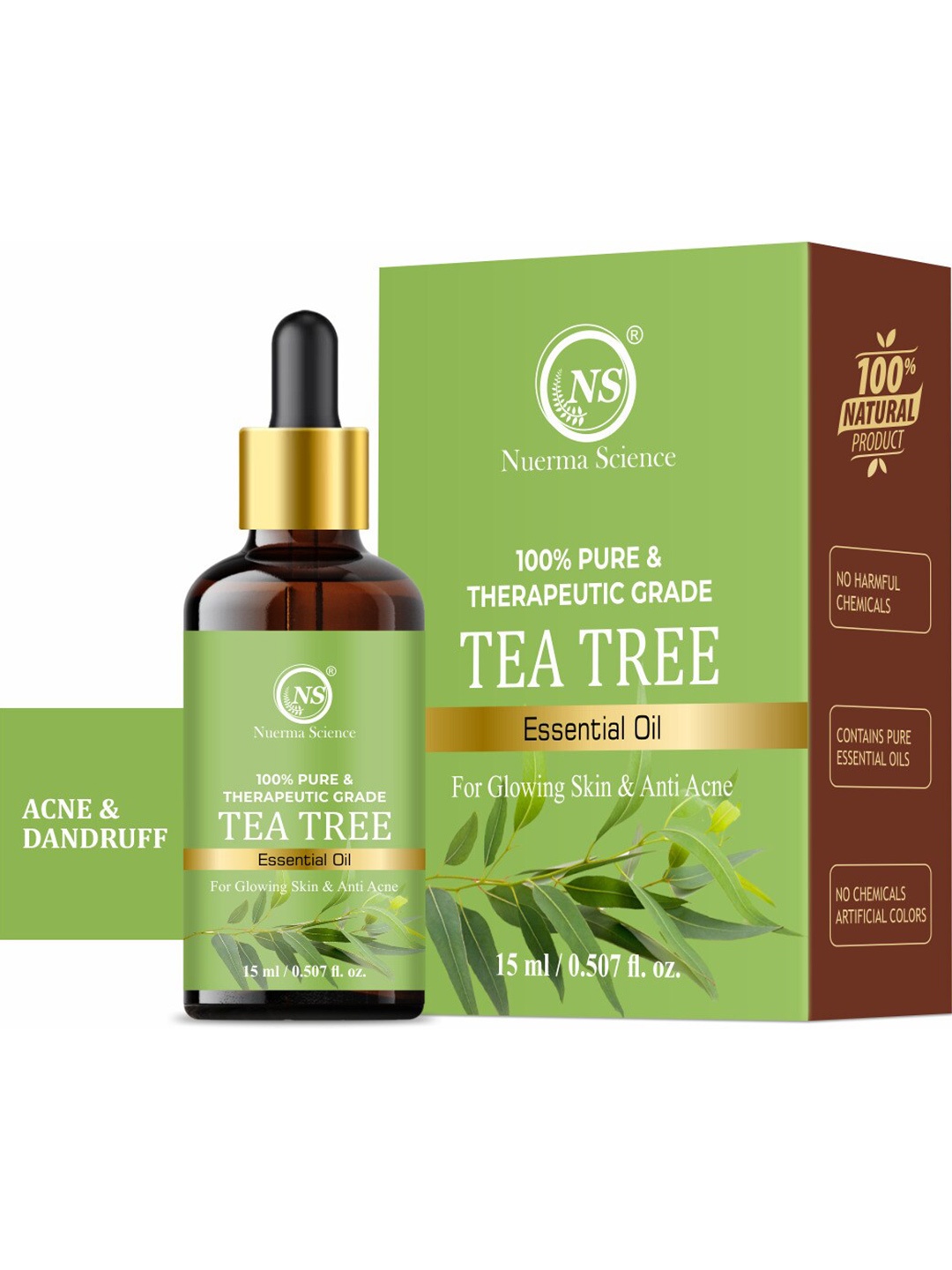 

Nuerma Science Tea Tree Essential Oil - 15ml, Green