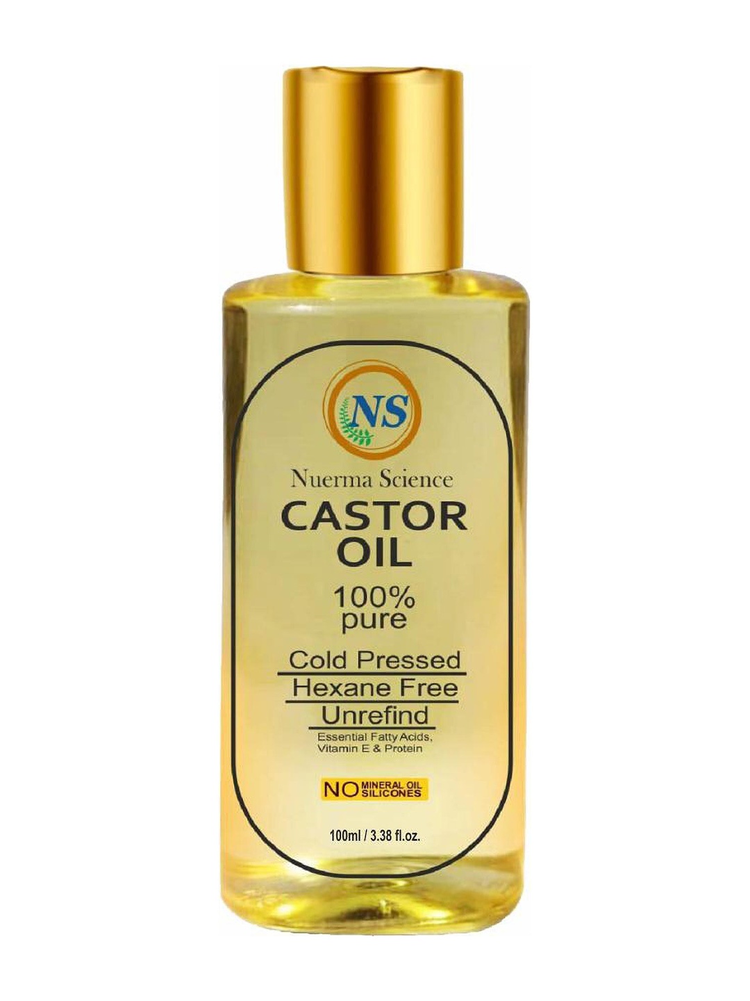 

Nuerma Science Pure Cold Pressed Castor Oil For Hair & Skin - 100ml, Yellow