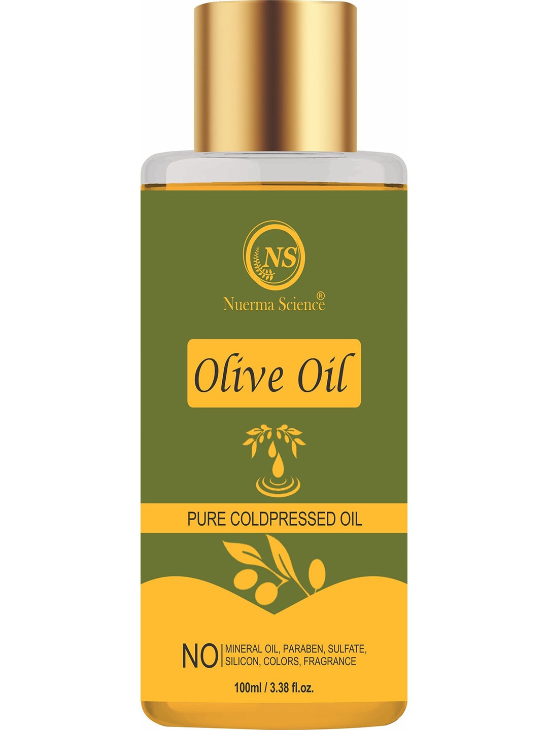 

Nuerma Science Pure Compressed Olive Oil For Hair Growth - 100ml, Green