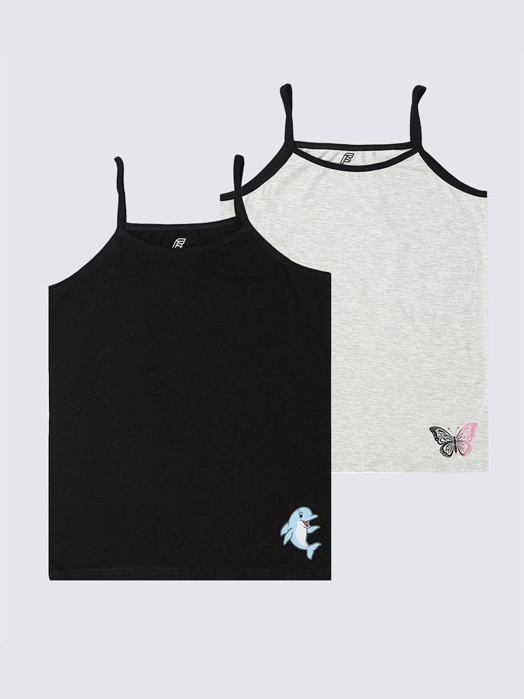 

F&S Girls Pack Of 2 Camisoles, Grey