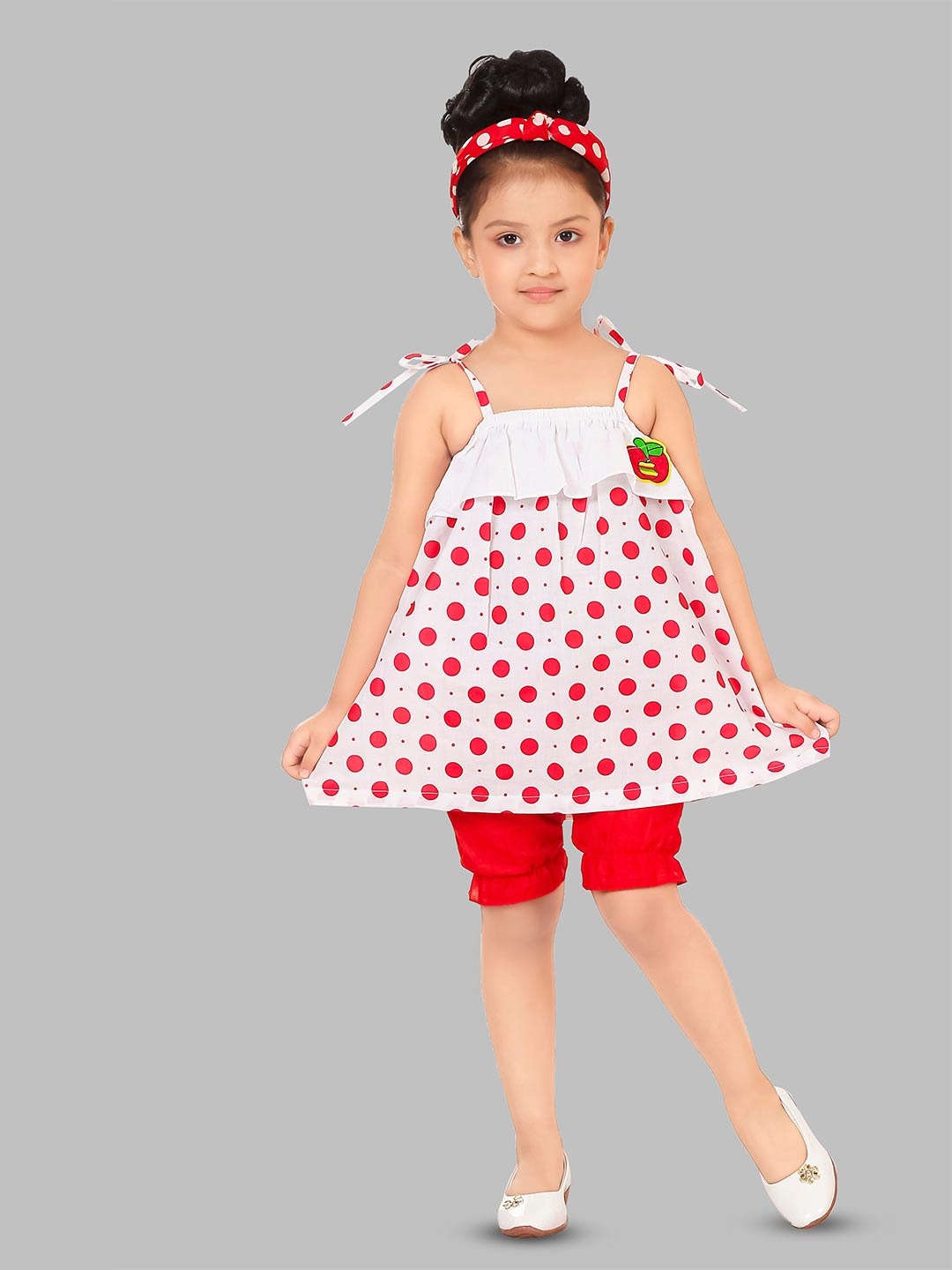 

BAESD Girls Printed Top & Trousers Clothing Set, Red