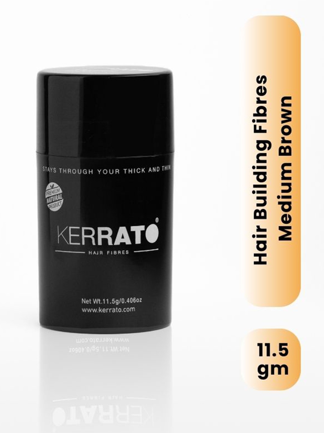 

KERRATO HAIR FIBRES Natural Hair Building Fibers For Thin Hair - 11.5g - Medium Brown