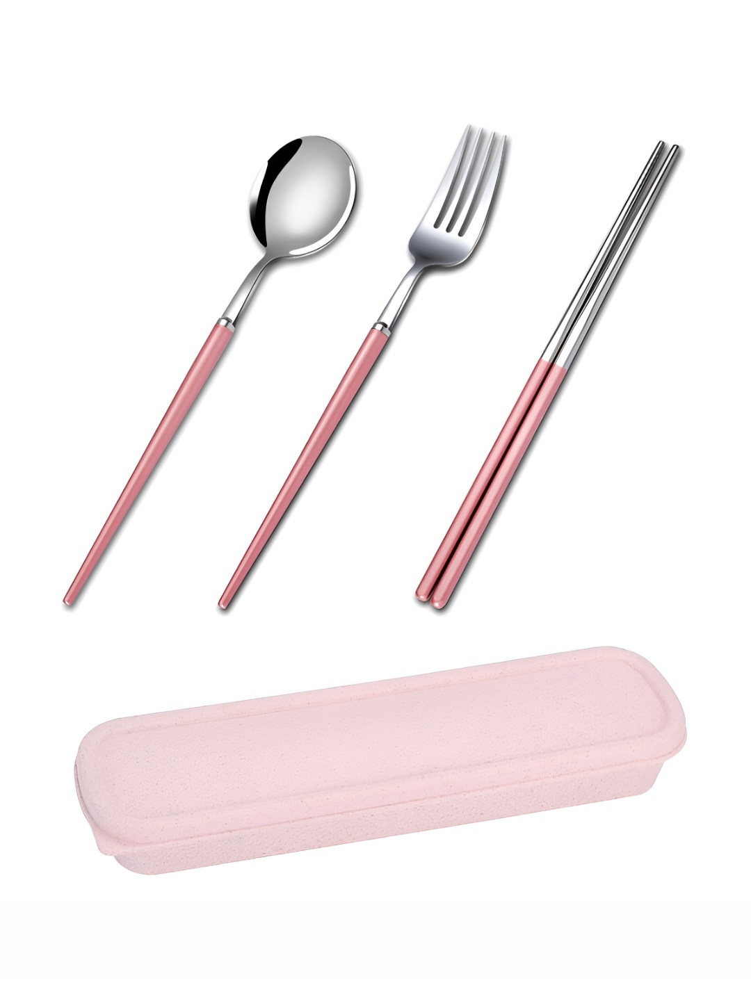 

Wosta Pink 4 Pieces Stainless Steel Mixed Cutlery Set With Box
