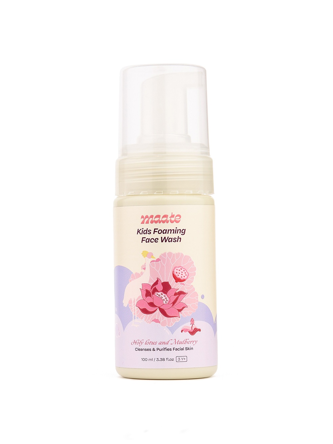 

MAATE Kids Foaming Face Wash with Holy Lotus & Mulberry Extracts - 100 ml, Beige