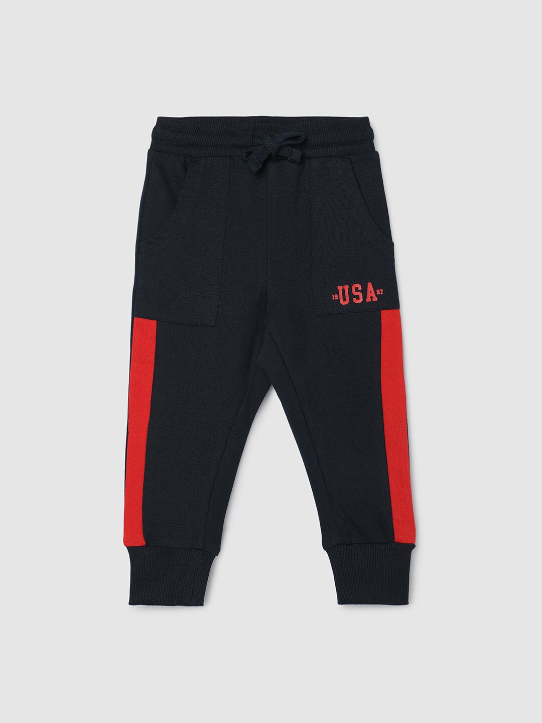 

max Boys Pure Cotton Joggers, Navy blue