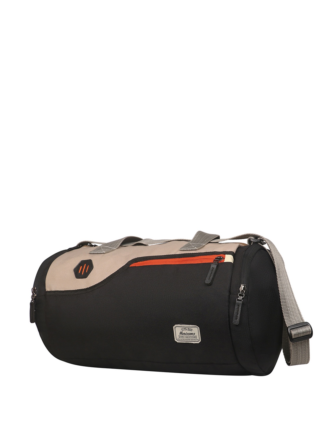 

Harissons Casper Unisex 29L Black & Camel Colorblocked Sports & Gym Duffel Bag