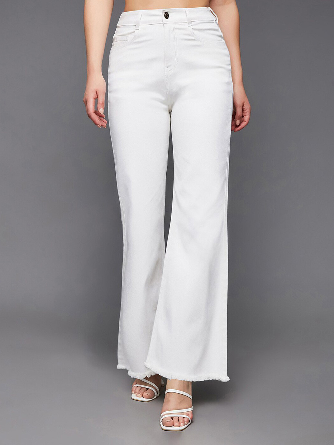 

Miss Chase Women High Rise Stretchable Bootcut Jeans, White