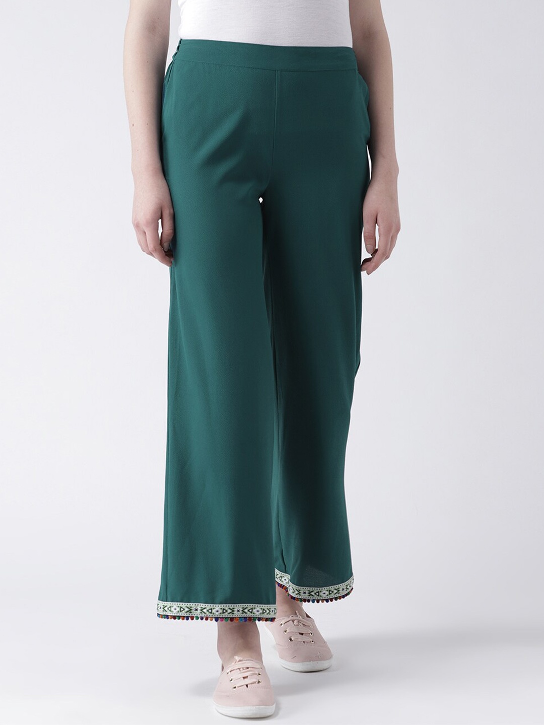 

DODO & MOA Women Relaxed Parallel Trousers, Green