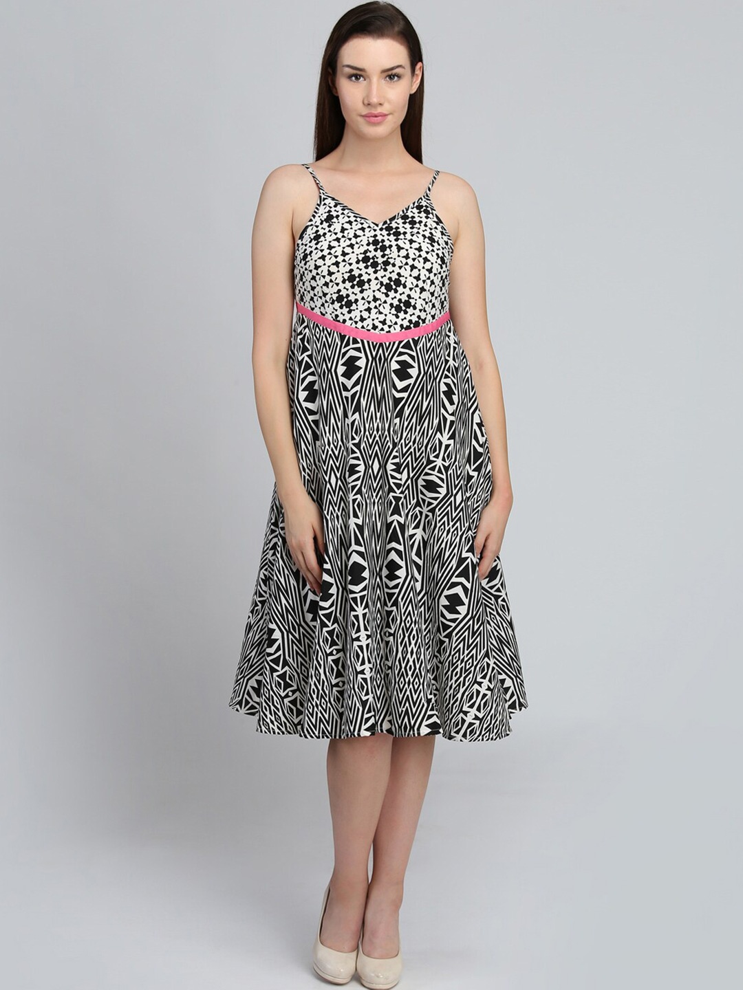 

DODO & MOA Abstract Printed Kurta, Black