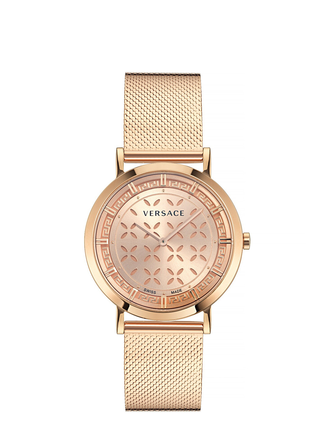 

Versace Women Embellished Dial & Stainless Steel Bracelet Style Straps Watch VE3M01323, Rose gold
