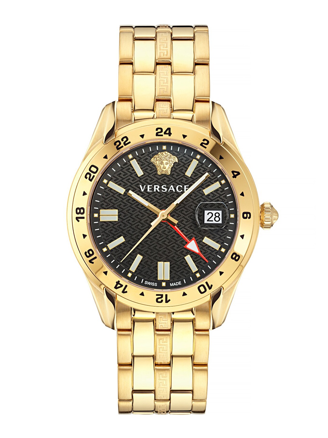 

Versace Men Stainless Steel Straps Analogue Watch VE7C00723, Gold