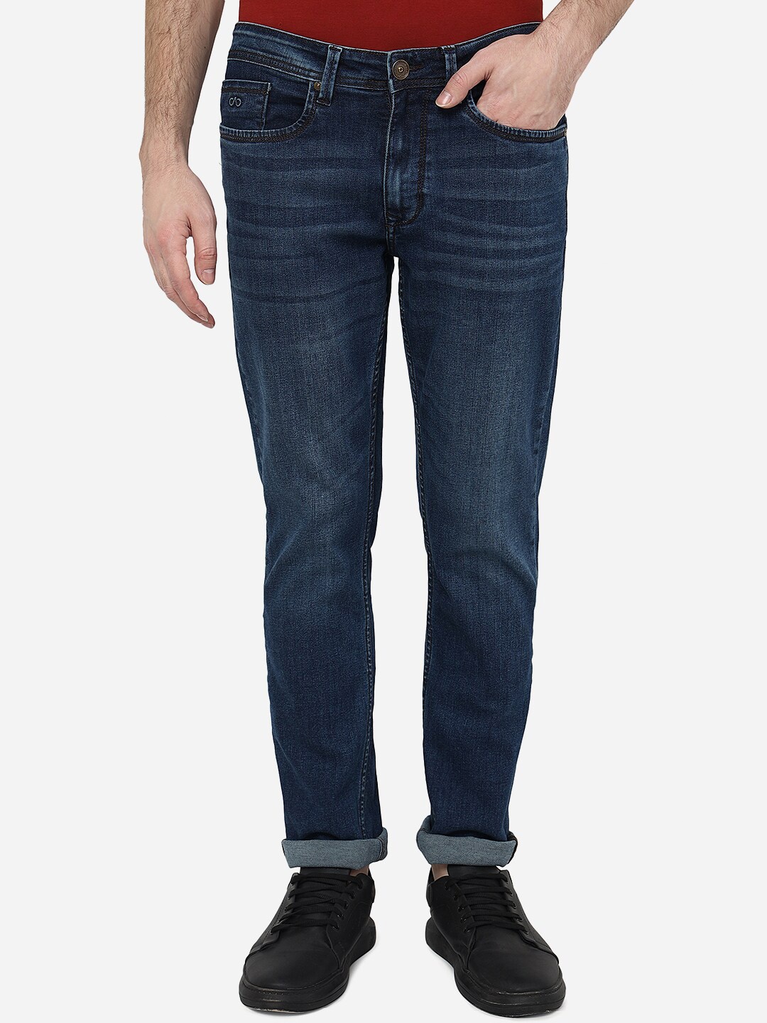 

JADE BLUE Men Straight Fit Light Fade Clean Look Stretchable Jeans