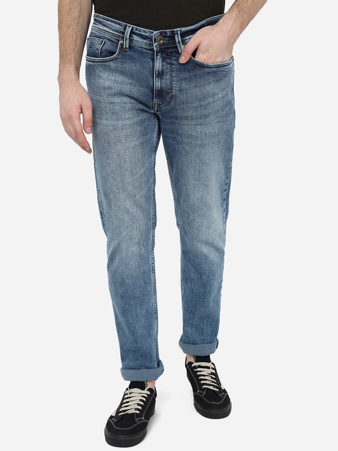 

JADE BLUE Men Clean Look Straight Fit Stretchable Jeans