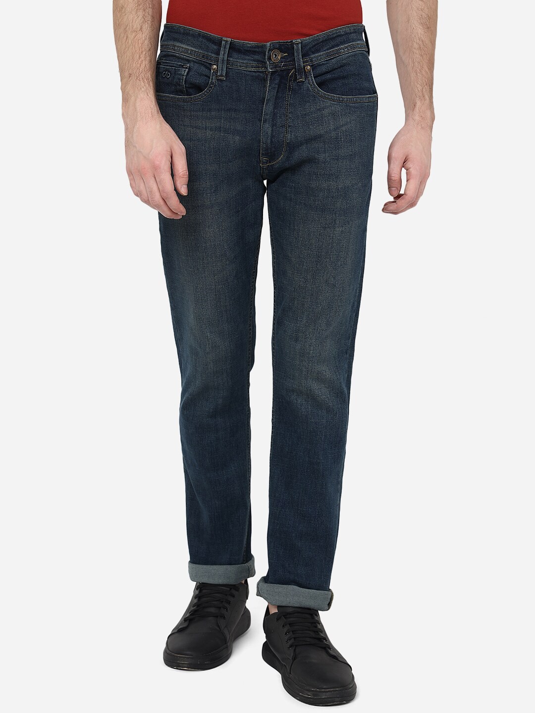 

JADE BLUE Men Straight Fit Light Fade Clean Look Stretchable Jeans