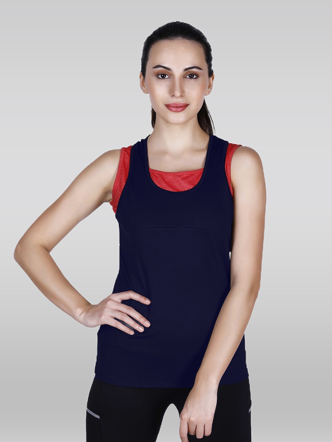 

LAASA SPORTS Shoulder Strap Tank Top, Blue