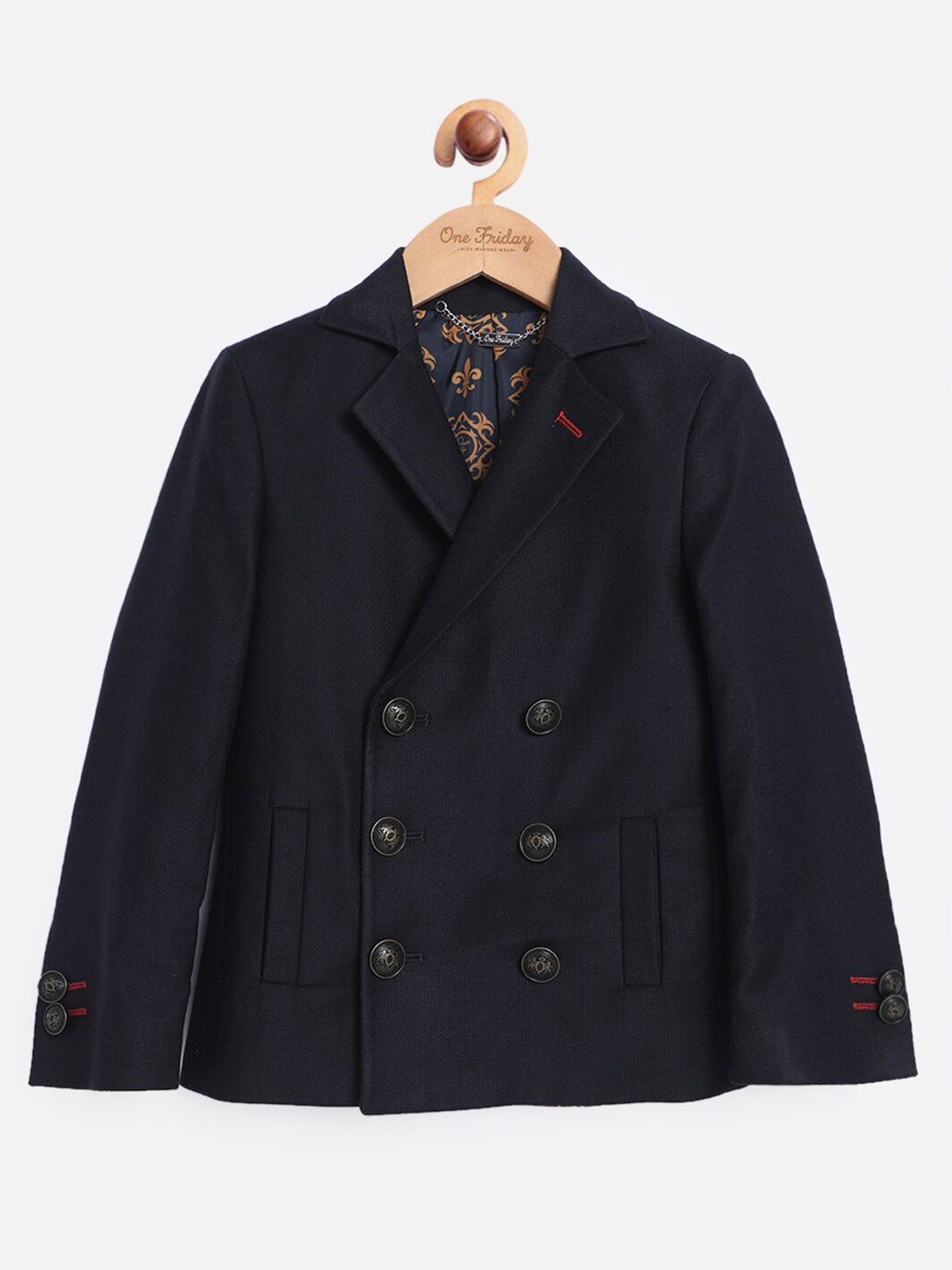 

One Friday Boys Double-Breasted Blazer, Navy blue