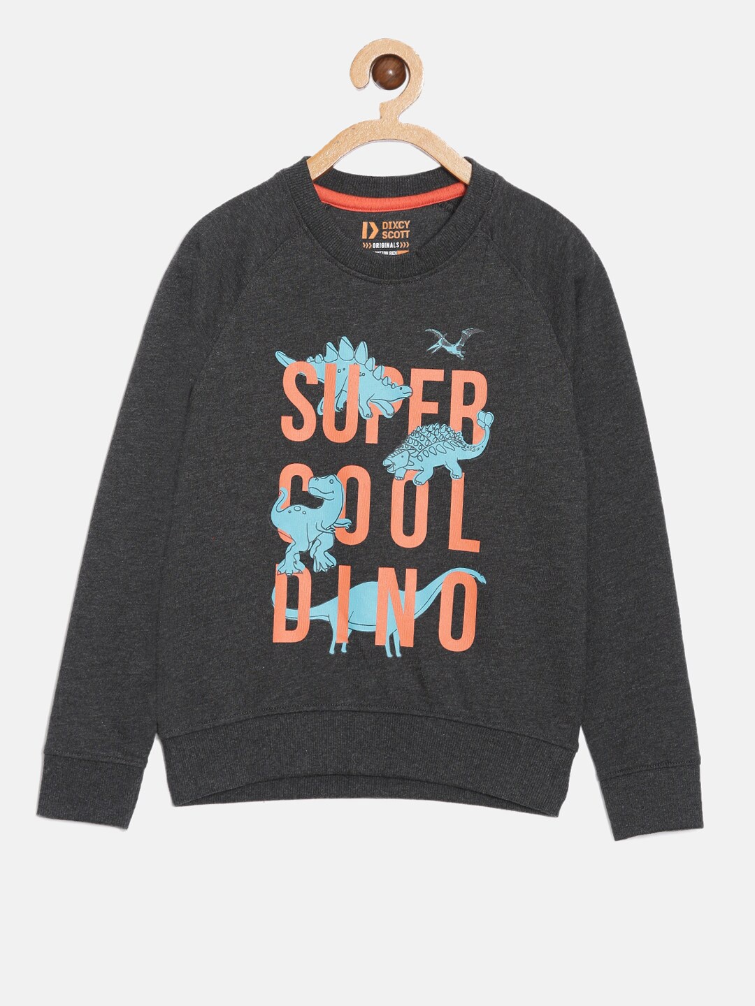 

DIXCY SCOTT Boys Typography Printed Pullover Sweatshirt, Grey