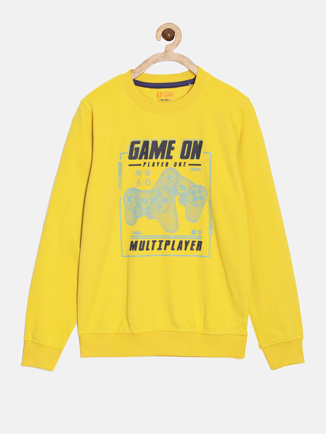 

DIXCY SCOTT Boys Graphic Printed Cotton Sweatshirt, Yellow