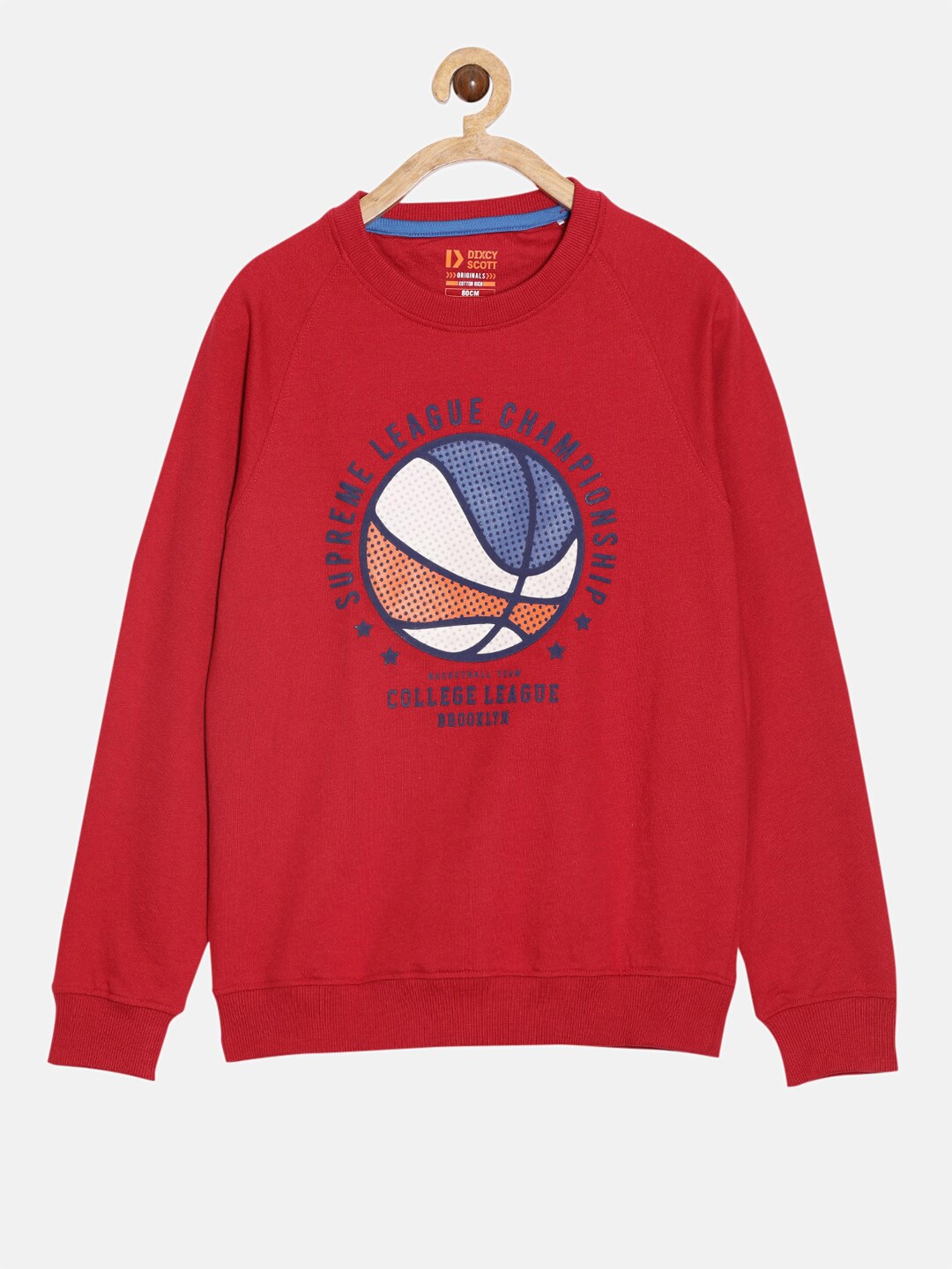 

DIXCY SCOTT Boys Graphic Printed Cotton Sweatshirt, Red