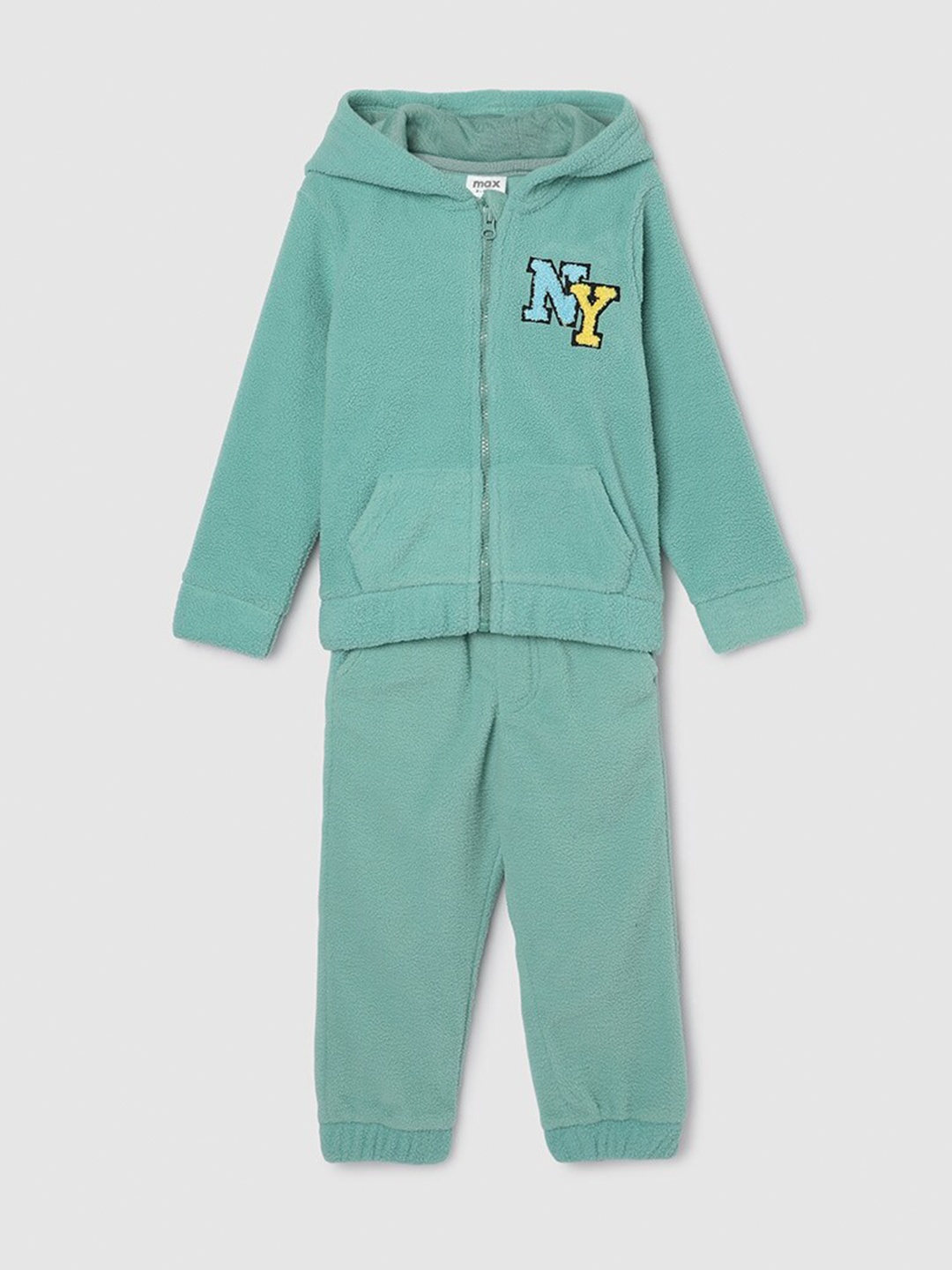 

max Boys Pure Cotton T-shirt With Pyjamas, Green