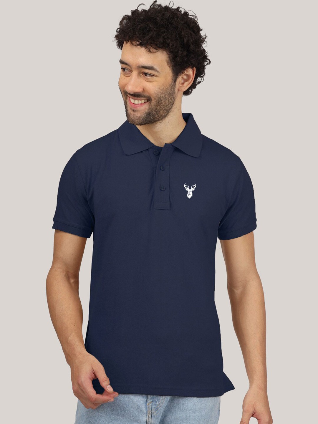 

Greylongg Polo Collar Regular Fit T-shirt, Blue