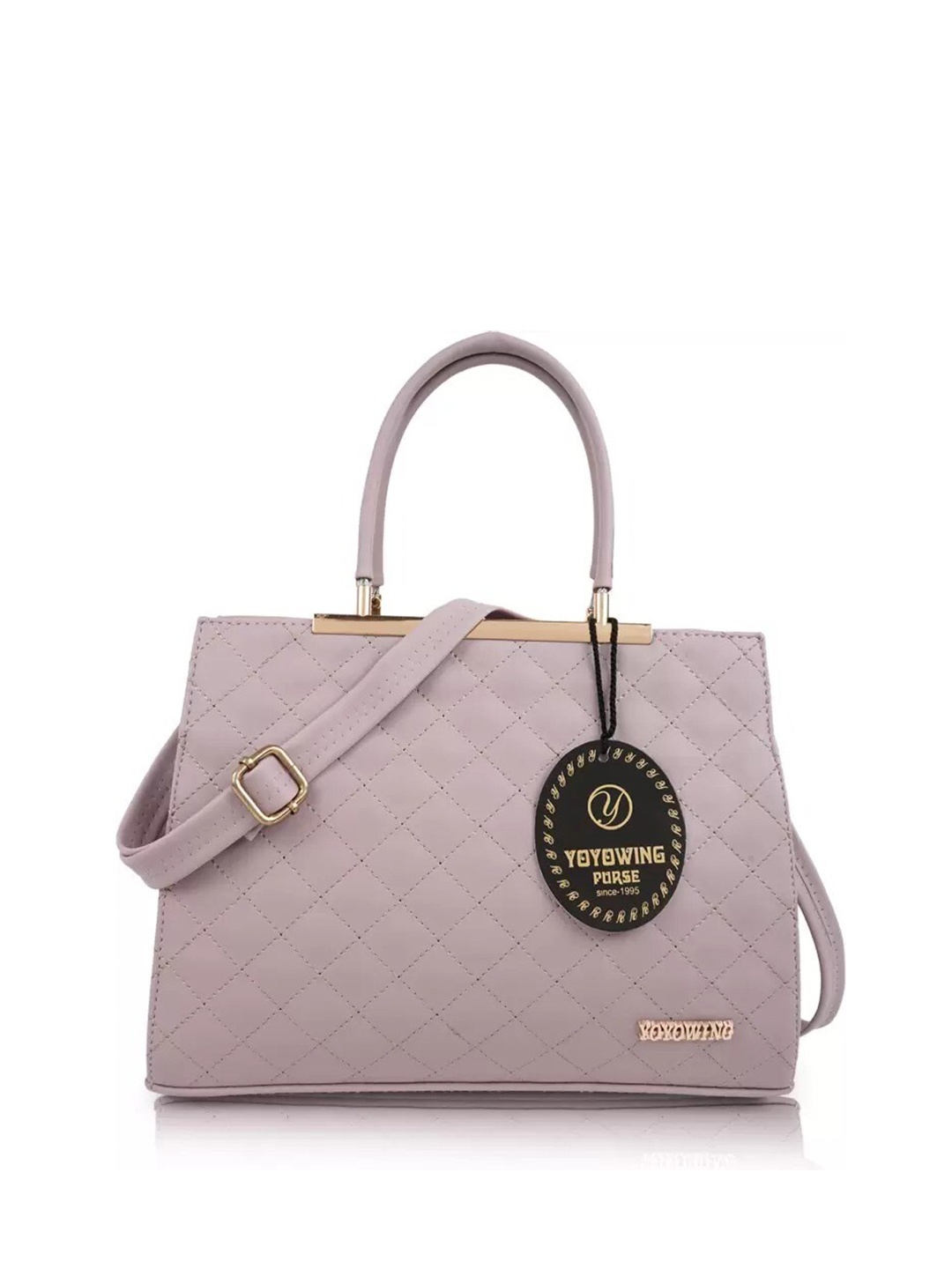 

YOYOWING Textured Handheld Bag with Quilted, Pink