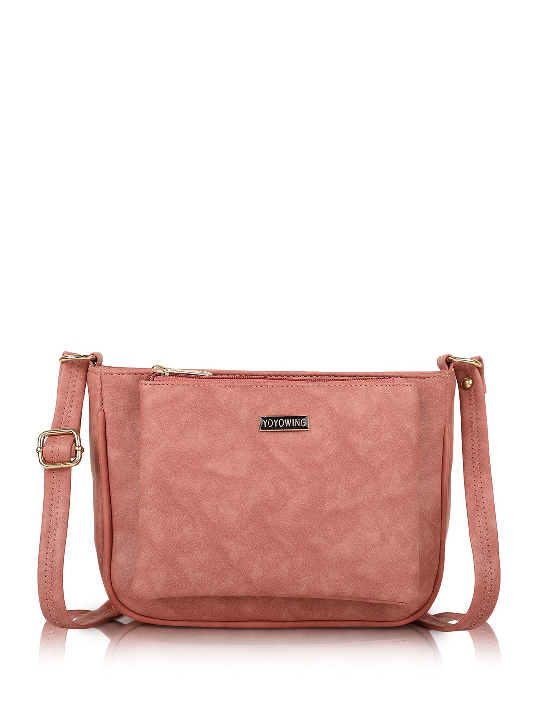 

YOYOWING Synthetic Leather Sling Bag, Pink