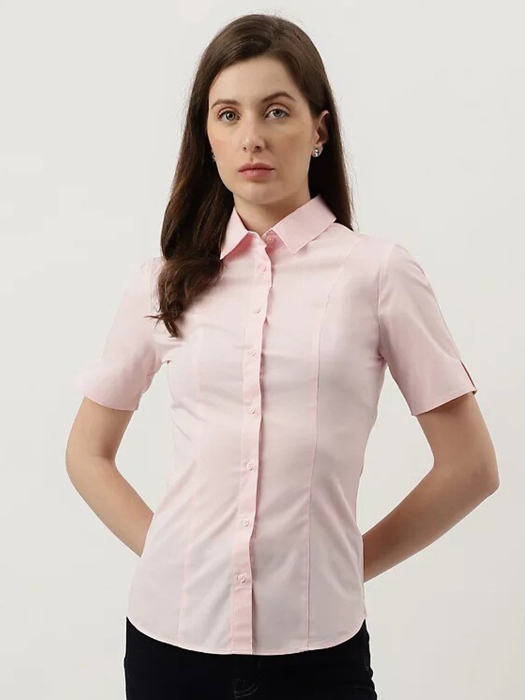 

Marks & Spencer Spread Collar Cotton Casual Shirt, Pink