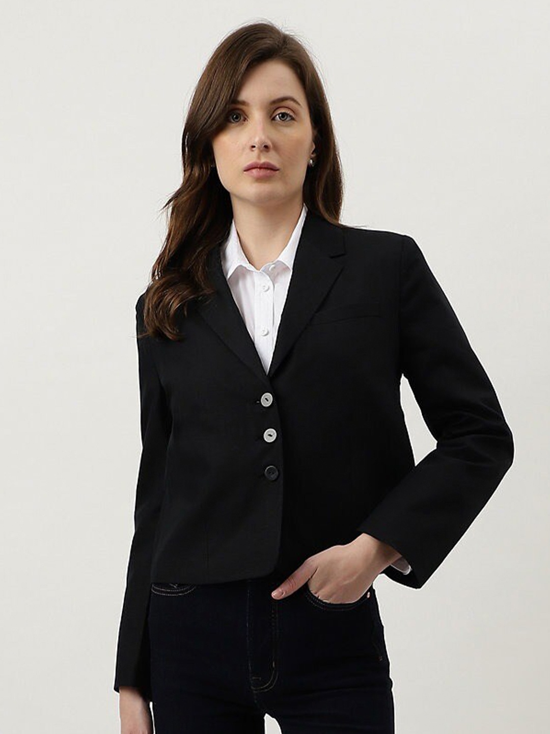 

Marks & Spencer Single Breasted Blazer, Black