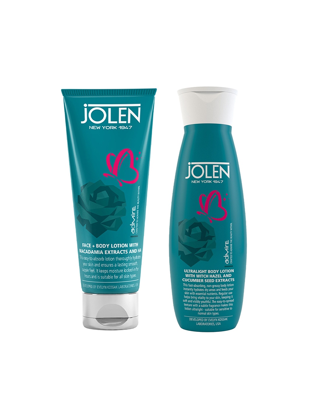 

Jolen New York Combo Of Face Wash & Body Lotion 180 ml 200 ml, Teal