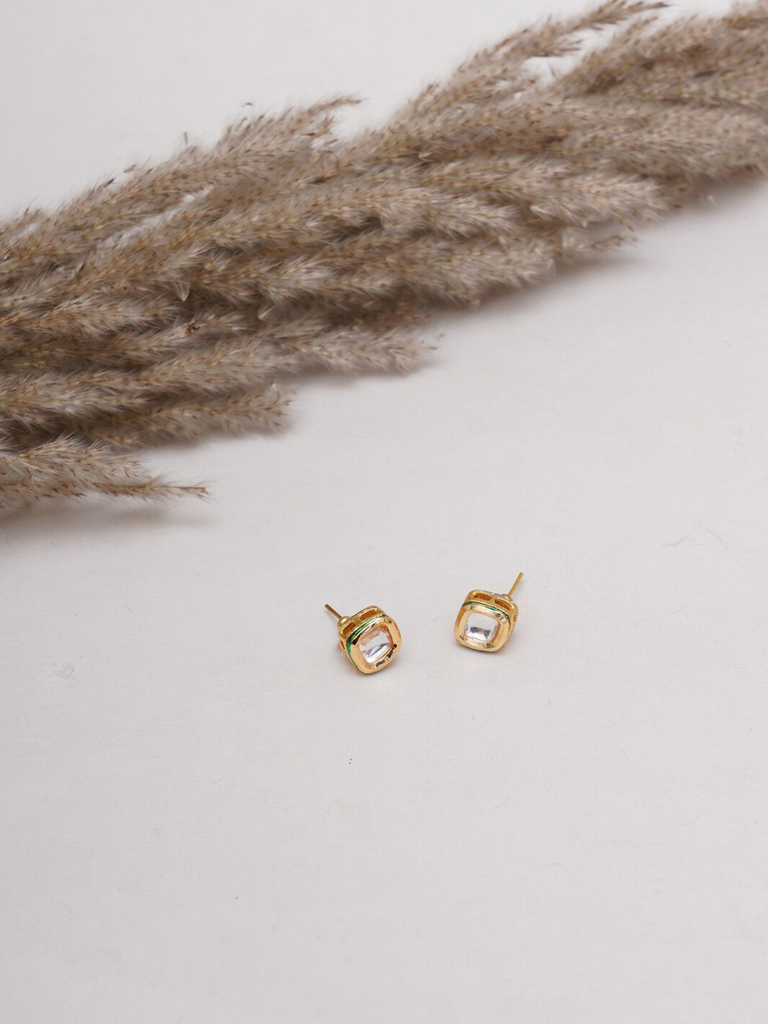 

Ruby Raang Gold-Plated Classic Studs Earrings
