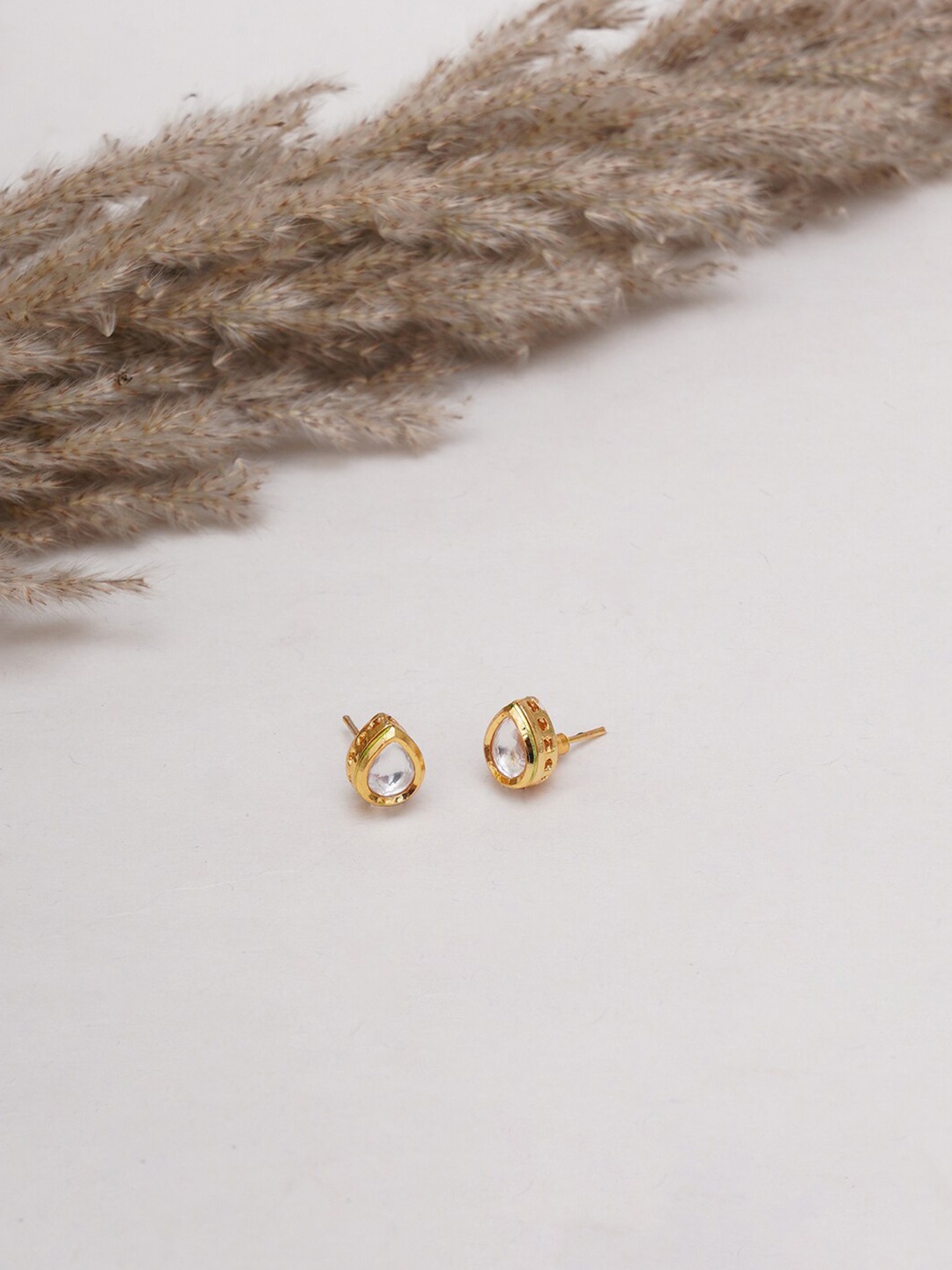 

Ruby Raang Girls Gold Plated Studs Earrings