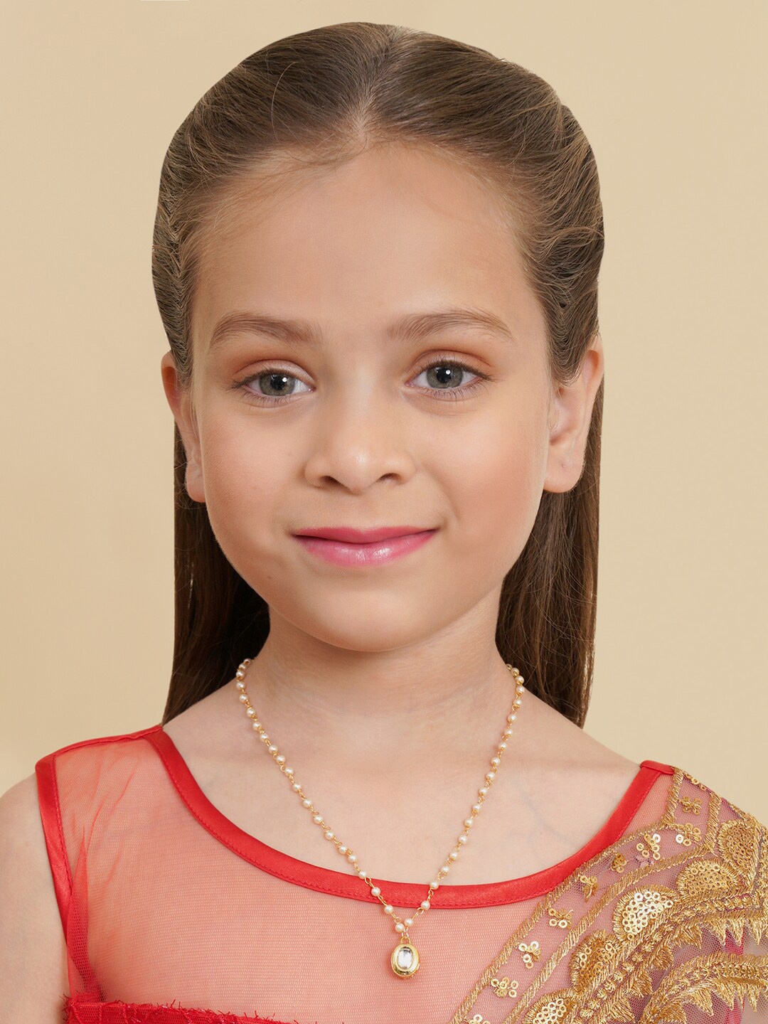 

Ruby Raang Girls Gold-Plated Necklace