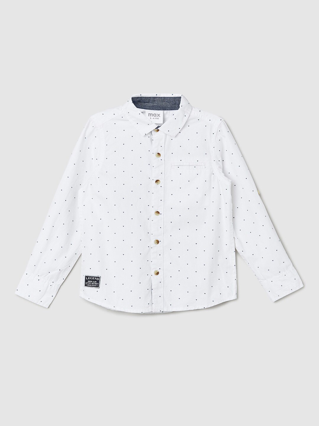 

max Cotton Boys Shirt, White