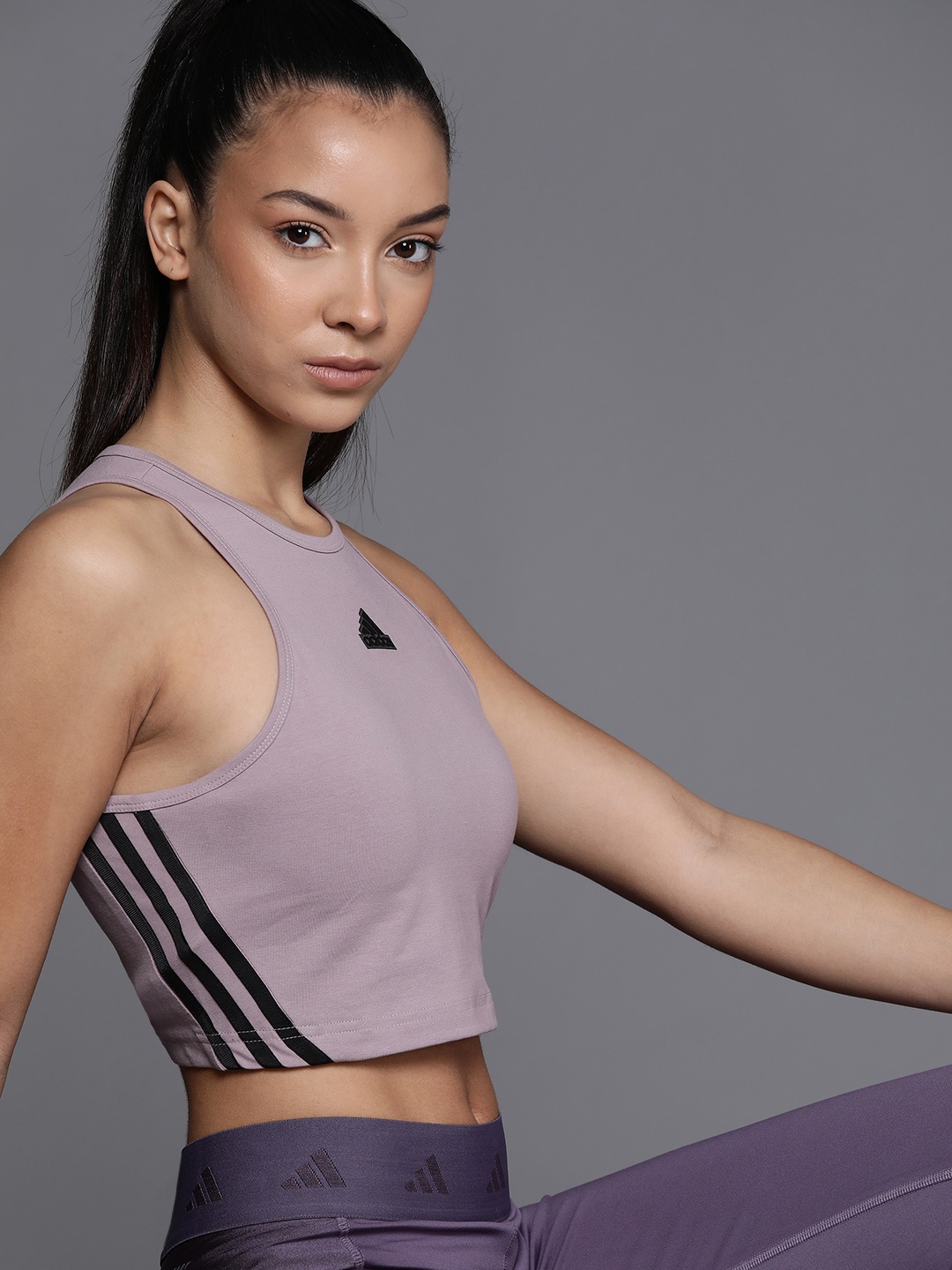 

ADIDAS Brand Logo Print FI 3S Tank Top, Mauve