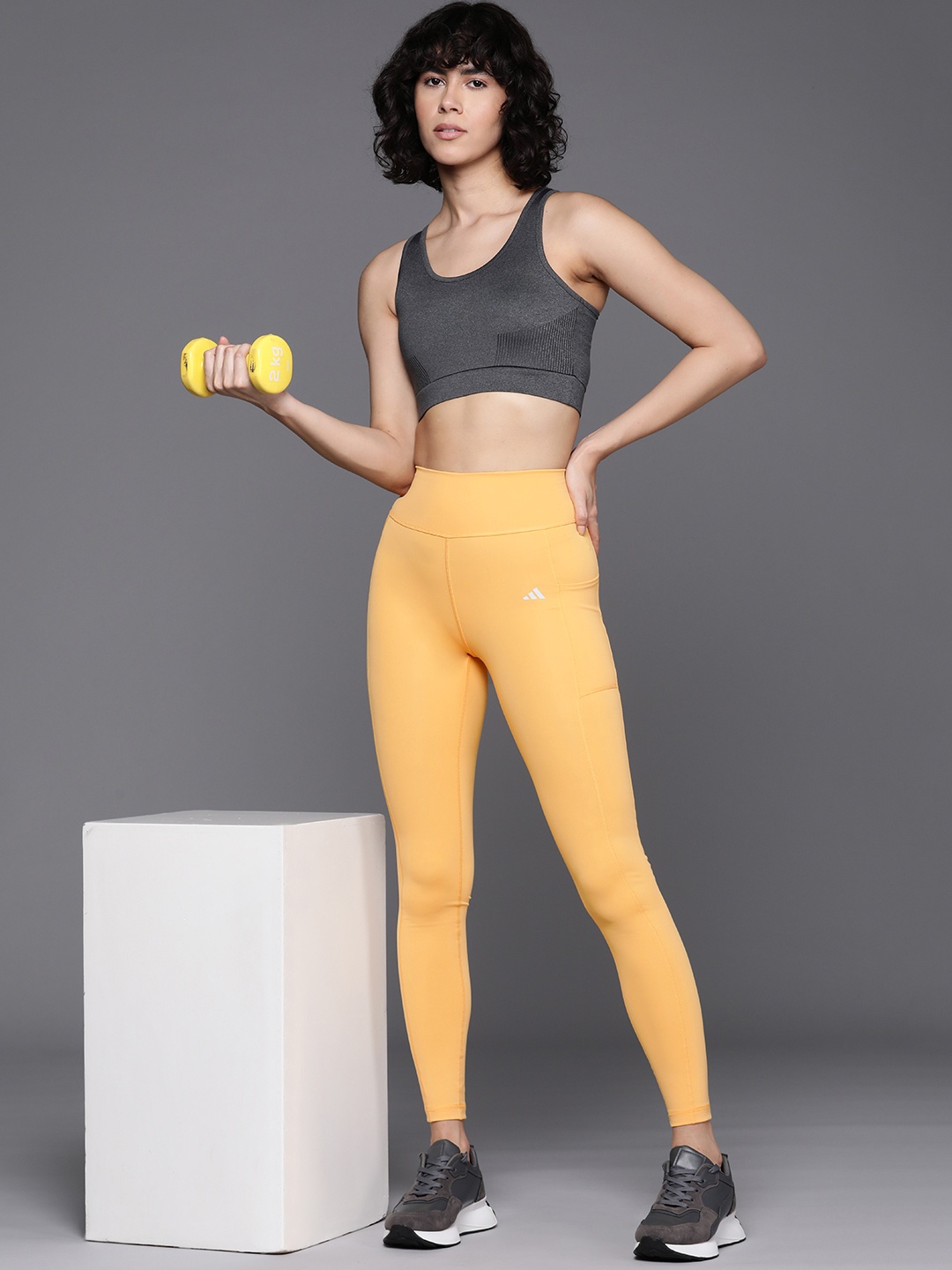 

ADIDAS Women Optime 2.0 7/8 Training Tights, Orange