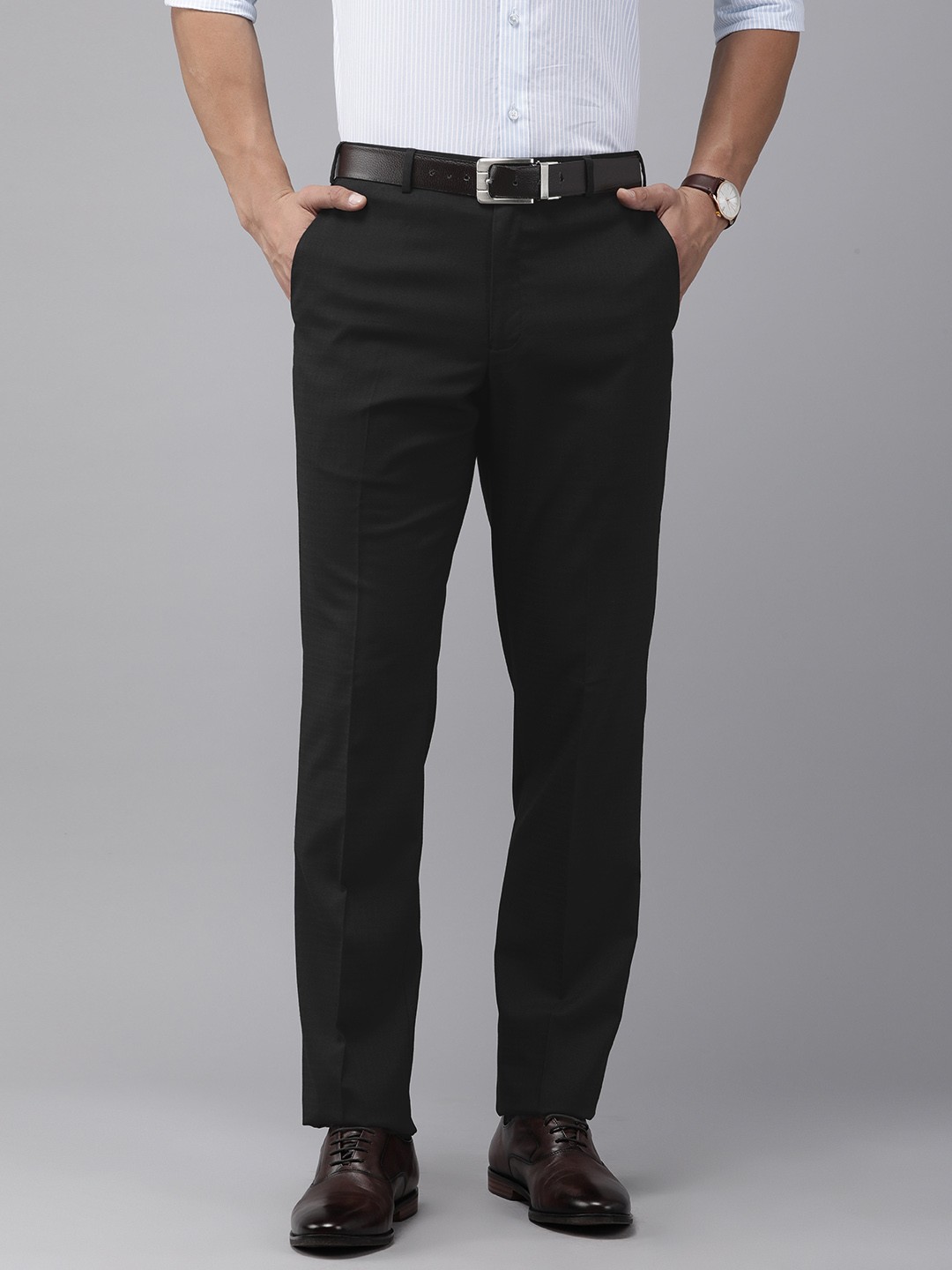 

Park Avenue Men Formal Trousers, Black