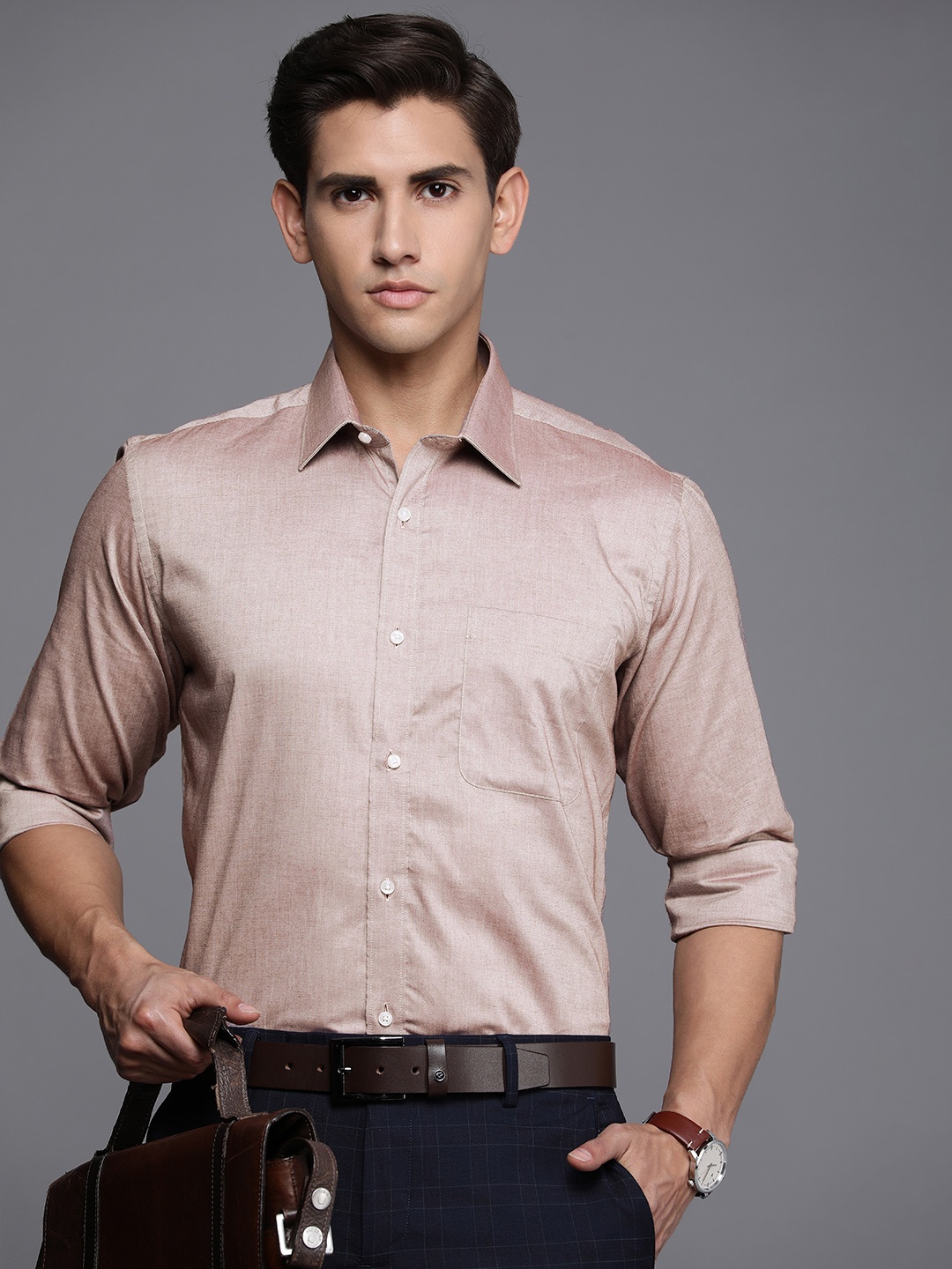 

Raymond Pure Cotton Opaque Formal Shirt, Mauve