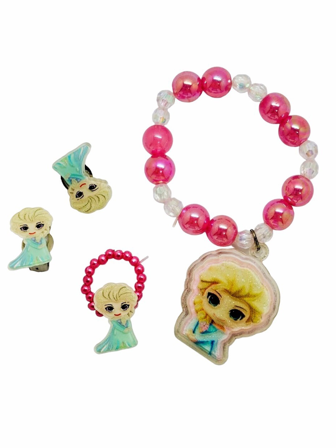 

FEMMIBELLA Girls Barbie Charm Jewellery Set, Pink
