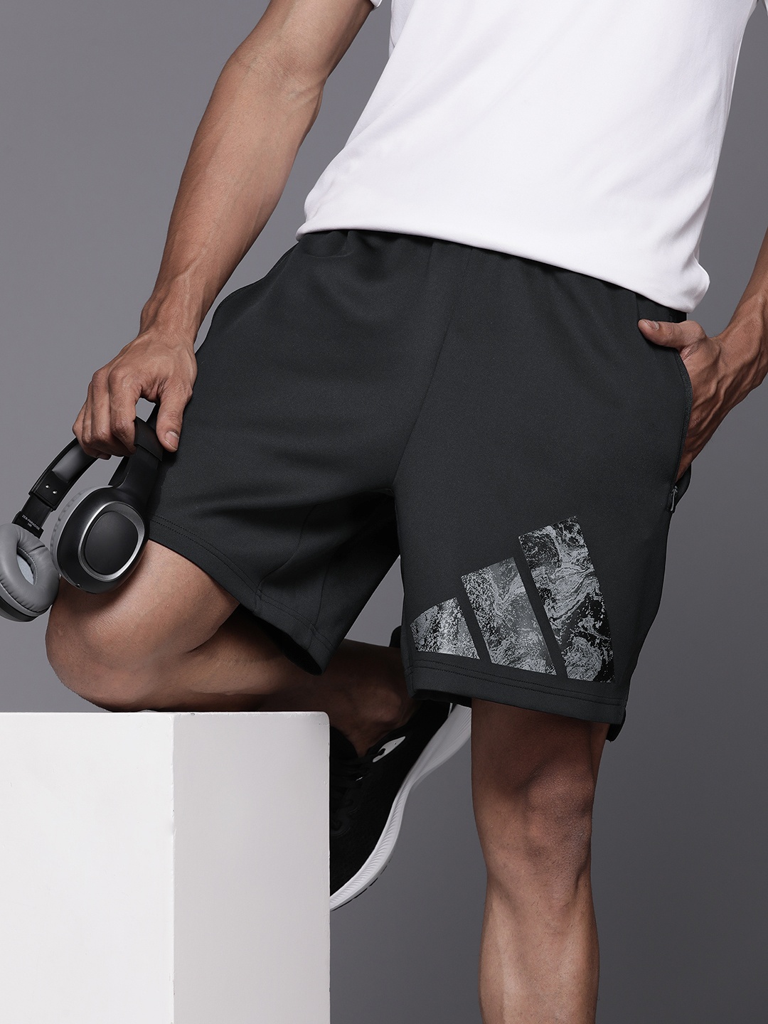 

ADIDAS Men WO KNITLOGO SHO Printed Training Shorts, Black