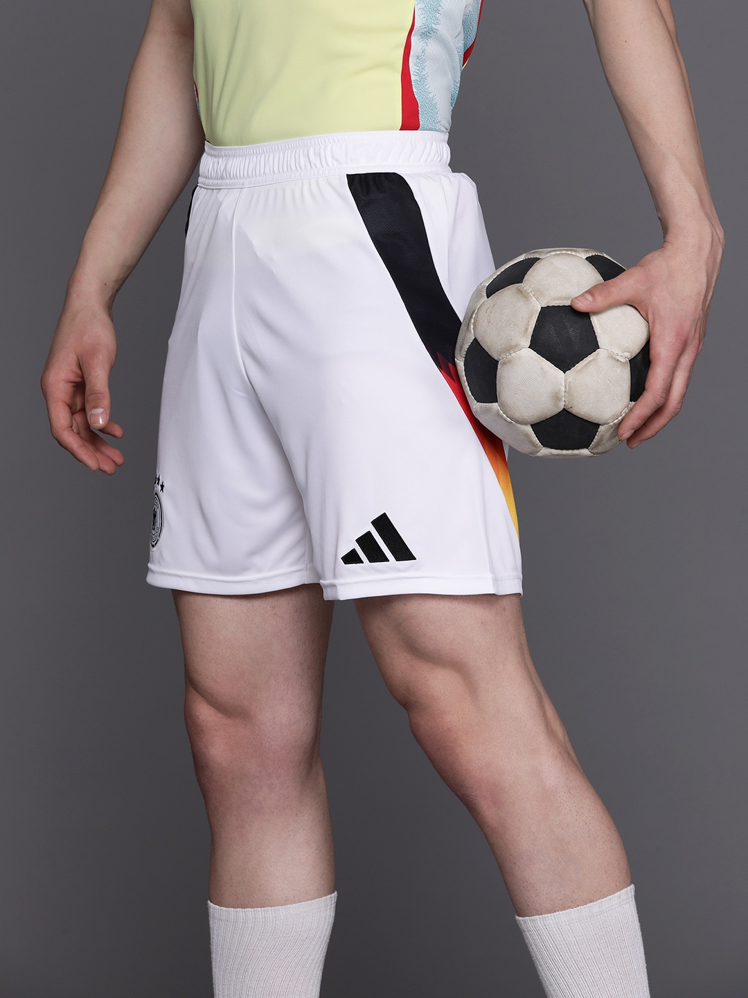 

ADIDAS Men Germany Deutscher Fussball-Bund Home Shorts, White
