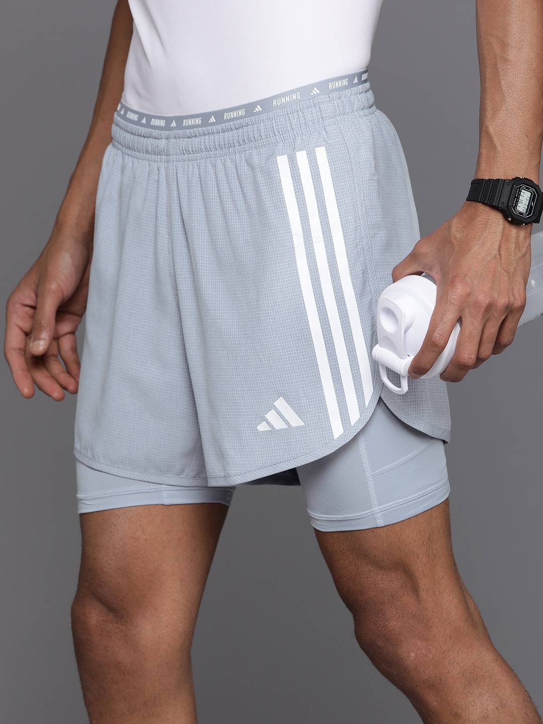 

ADIDAS Men Men Training 2-in-1 Shorts, Grey
