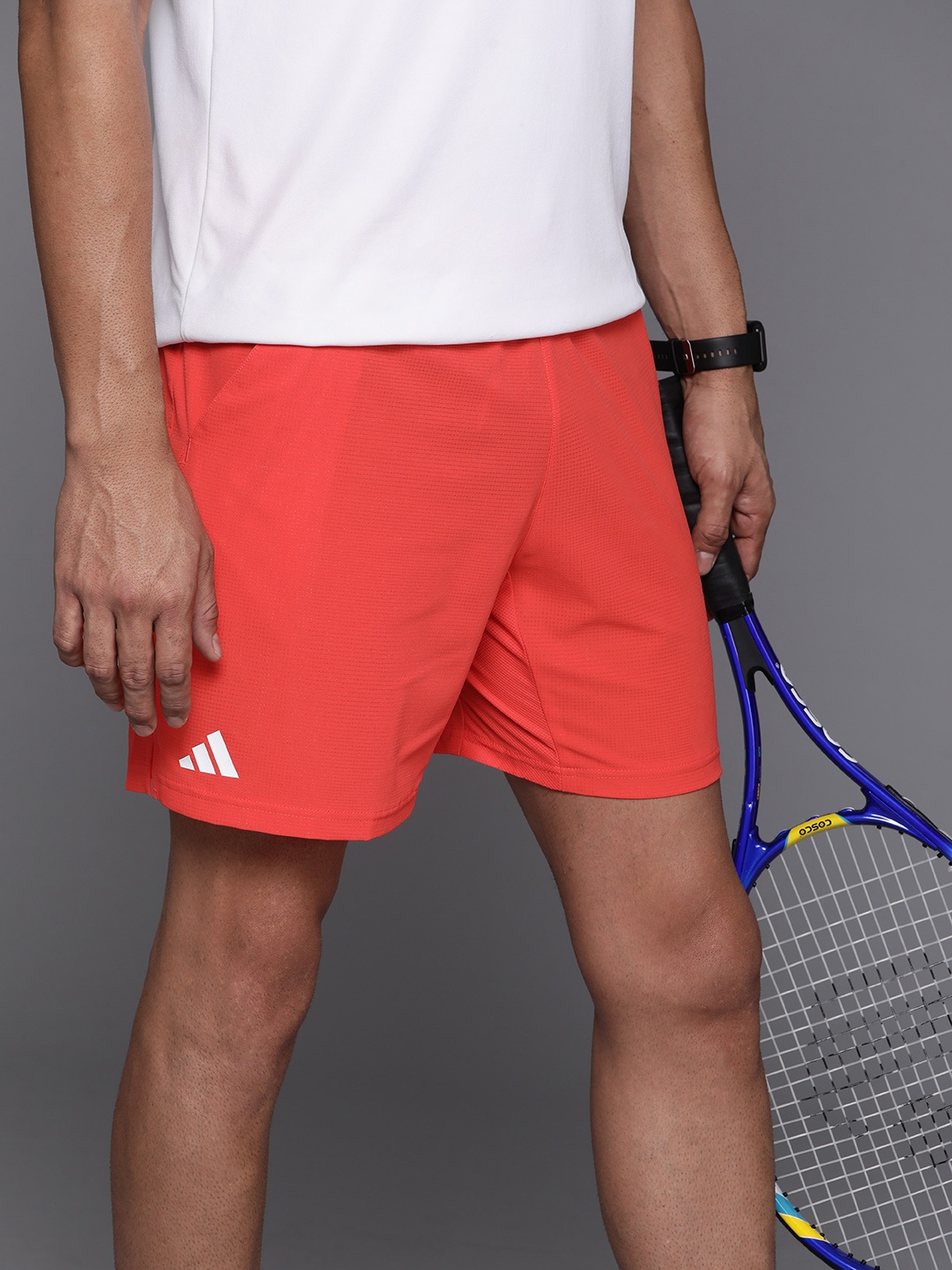 

ADIDAS Men Ergo Tennis Heat Ready Shorts, Orange